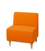 固定椅子(脚が木製)